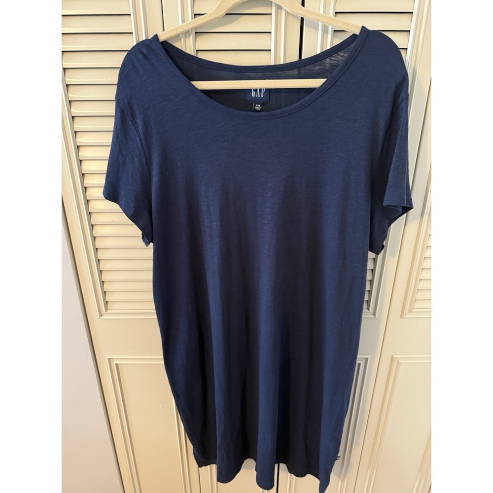 Gap Women's Knee Length Relaxed Fit Lightweight Navy T-Shirt‎ Dress XXL